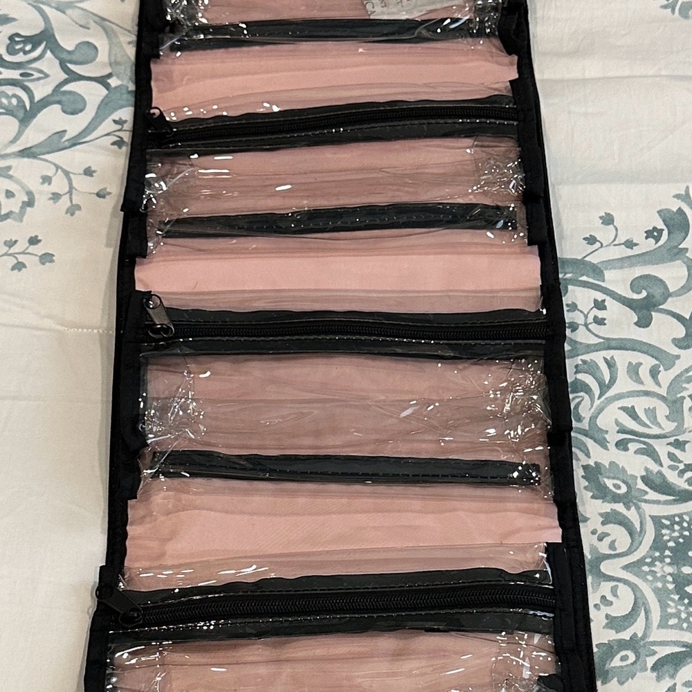 New/unused-Mary Kay Black and Pink Hanging Makeup/Toiletry Organizer